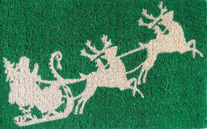 Santa Sleigh Coco Door Mat - 18